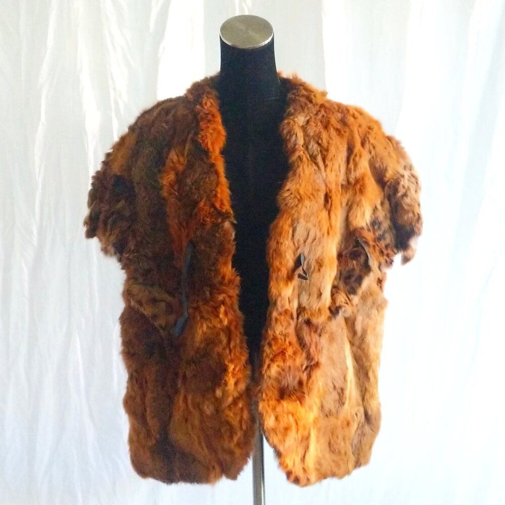 Vintage Winner's Circle Real Rabbit Fur Cape Size Large